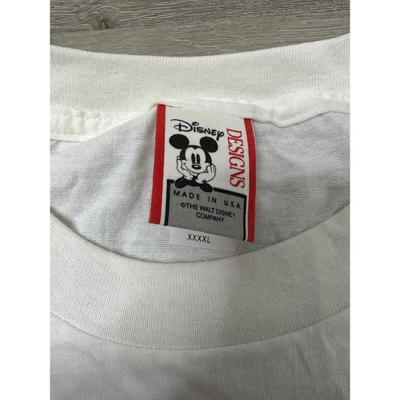 VTG New 90s Disney Designs Mickey Mouse T-Shirt Big Face Double Sided USA 4XL - Picture 2 of 7